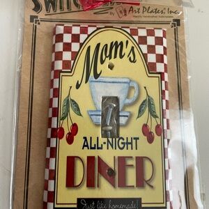 Retro Style Art Plates Mom’s All Night Diner Switch Plate - Single Toggle